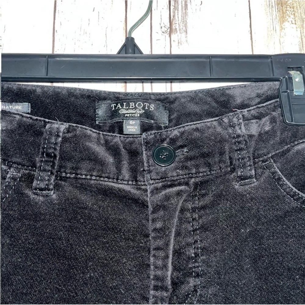 Talbots Black Corduroy Straight Leg Pants - Picture 5 of 6
